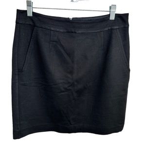 Trina Turk Skirt Pockets Stretch Midi Zip Lined Black 4